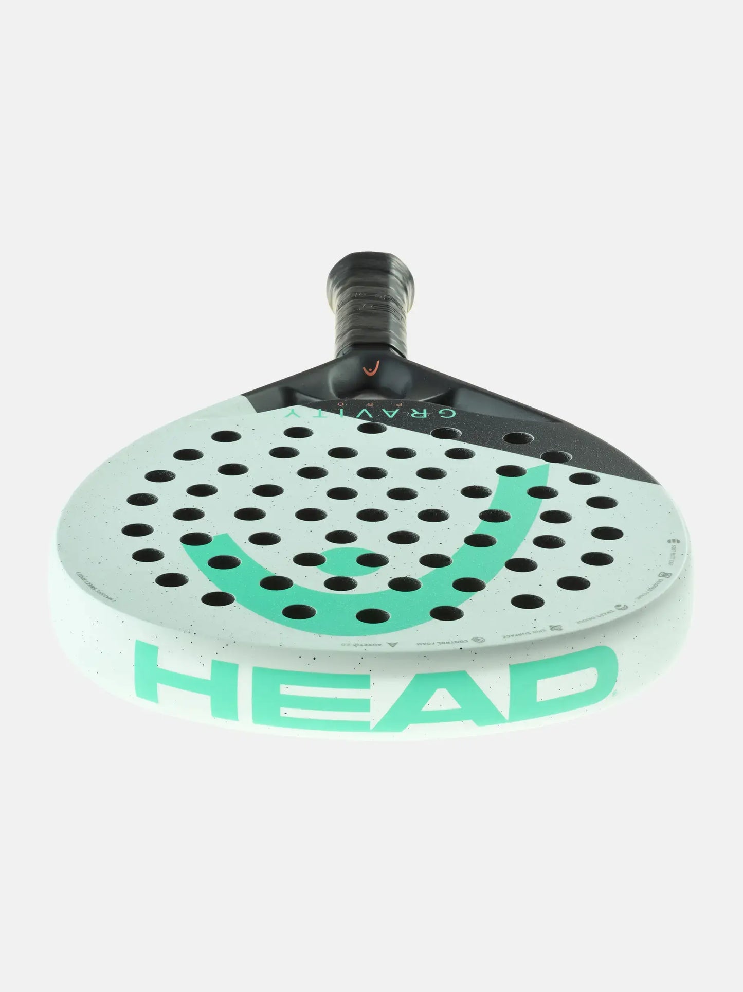 HEAD Gravity Pro Padel Racquet with a lighter construction and new hitting surface for better spin.