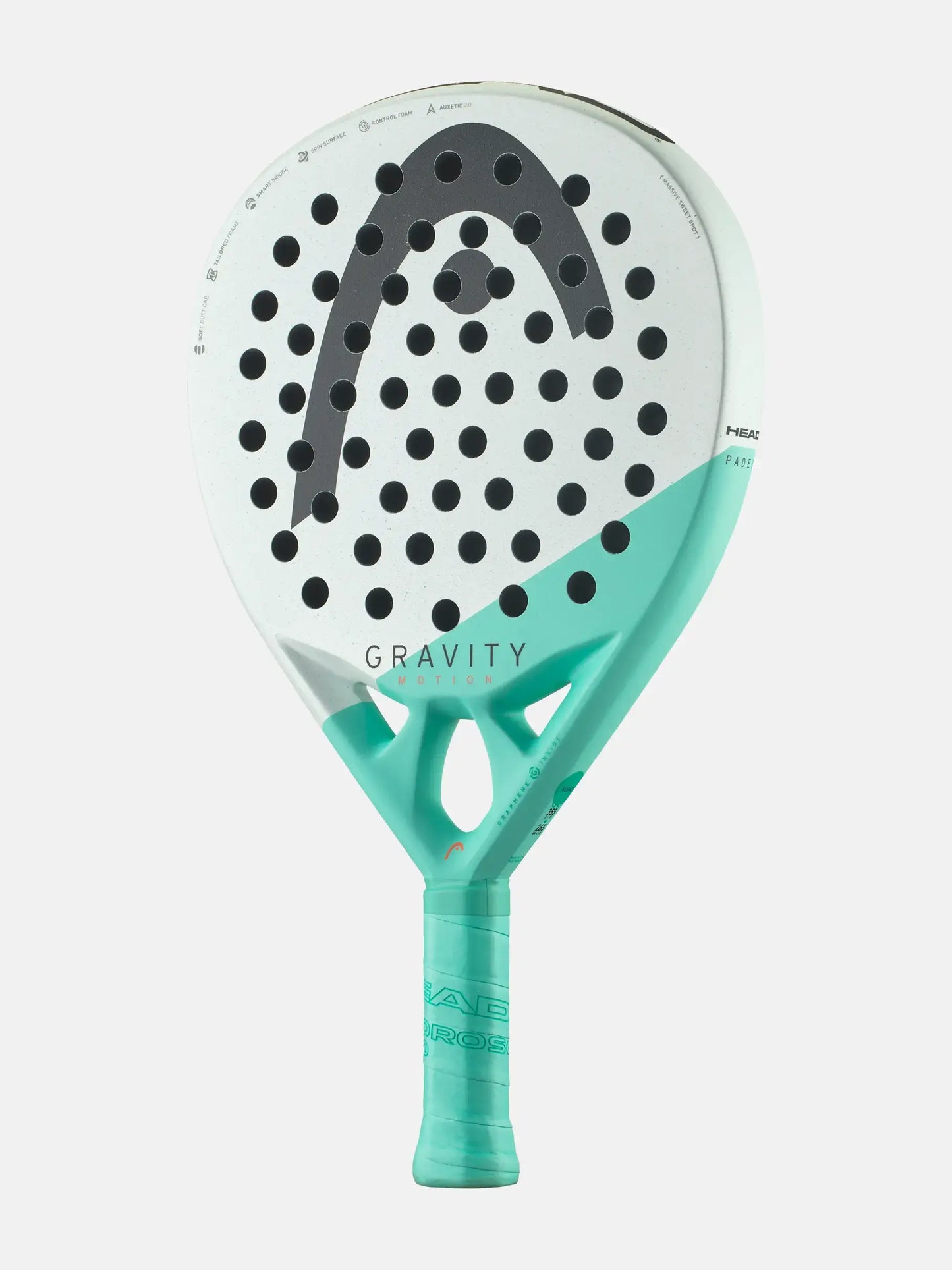 HEAD Gravity Motion Padel Racquet with innovative Auxetic 2.0 technology, designed for control and precision.