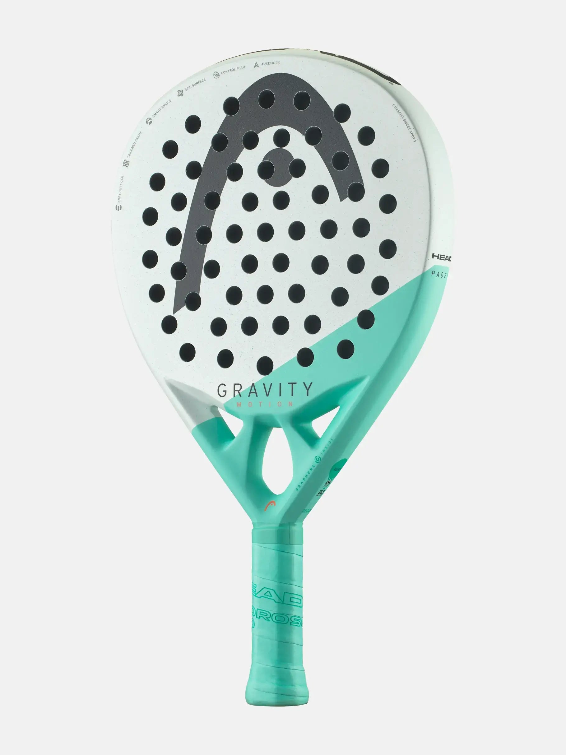 HEAD Gravity Motion Padel Racquet with innovative Auxetic 2.0 technology, designed for control and precision.