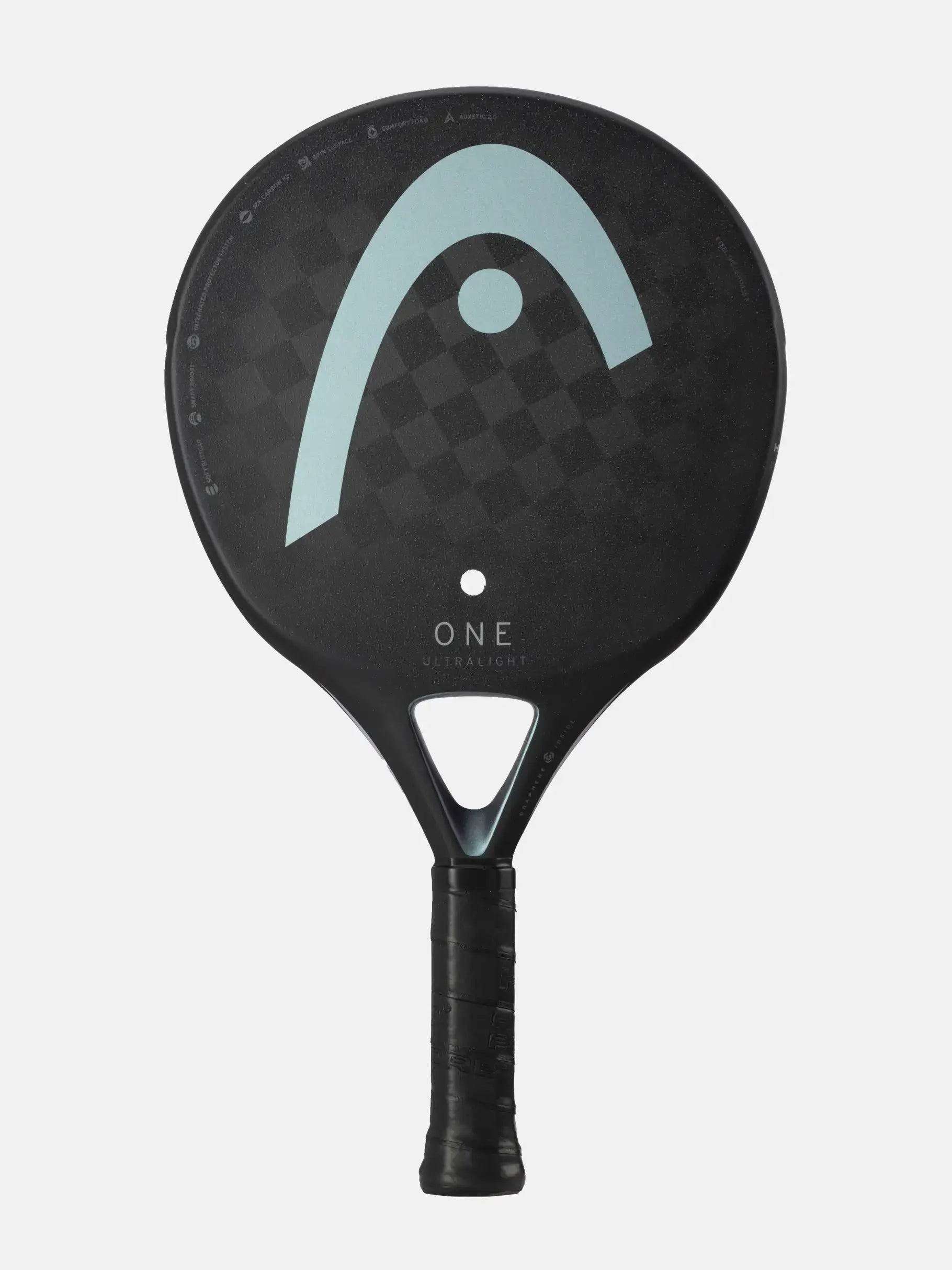 HEAD One Ultralight Padel Racquet front view showcasing its lightweight design and innovative features.