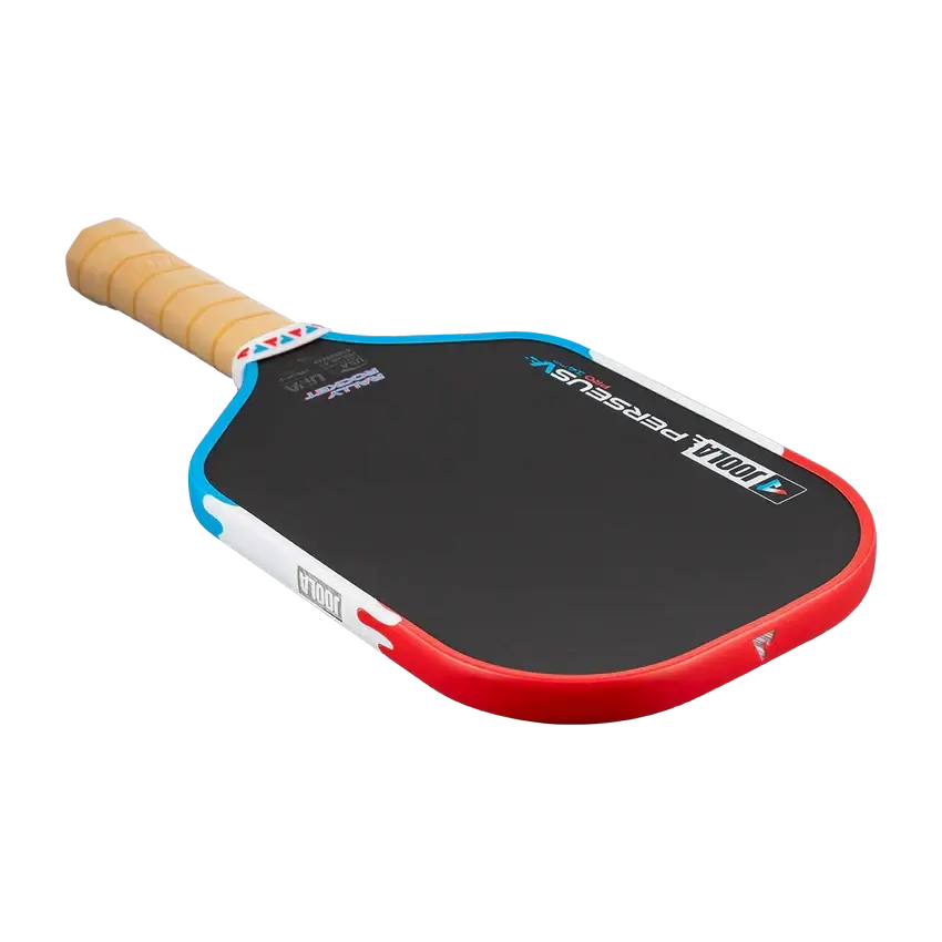 Joola Perseus Pro V Rally Rocket (Limited Edition) paddle with a vibrant design and ergonomic handle.