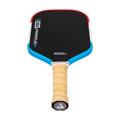 Joola Perseus Pro V Rally Rocket (Limited Edition) paddle with colorful design and comfortable grip.