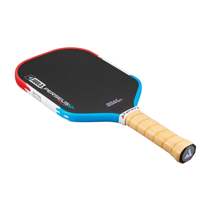 Joola Perseus Pro V Rally Rocket (Limited Edition) paddle featuring a sleek design and comfortable grip.