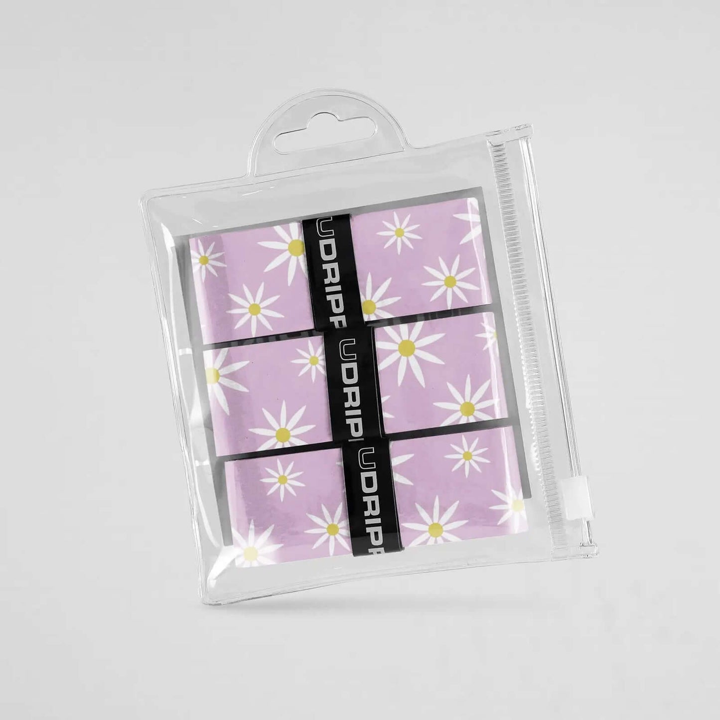 Udrippin Lavender Flower - Custom Grips in a clear packaging featuring a bold lavender flower design.