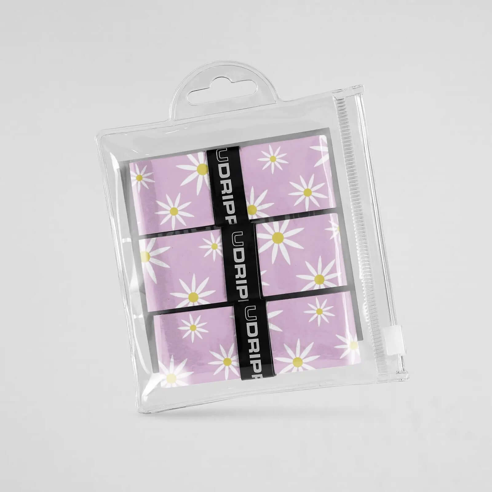 Udrippin Lavender Flower - Custom Grips in a clear packaging featuring a bold lavender flower design.