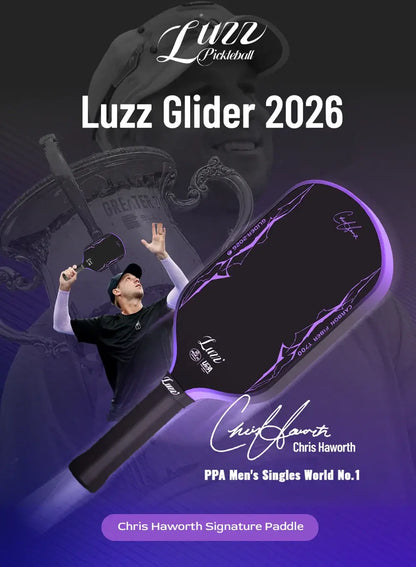 Luzz Chris Haworth Glider 2026 Hybrid Paddle with signature design and PPA Men's Singles World No.1.
