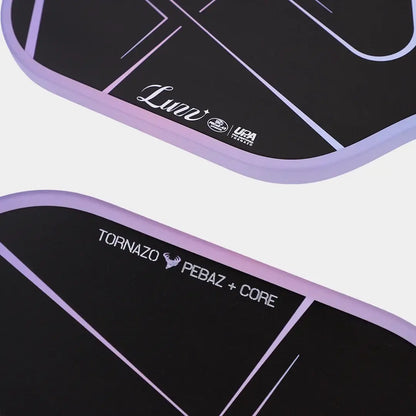Luzz Pro 4 Tornazo pickleball paddle showcasing PEBAZ™ foam core and unique design features.