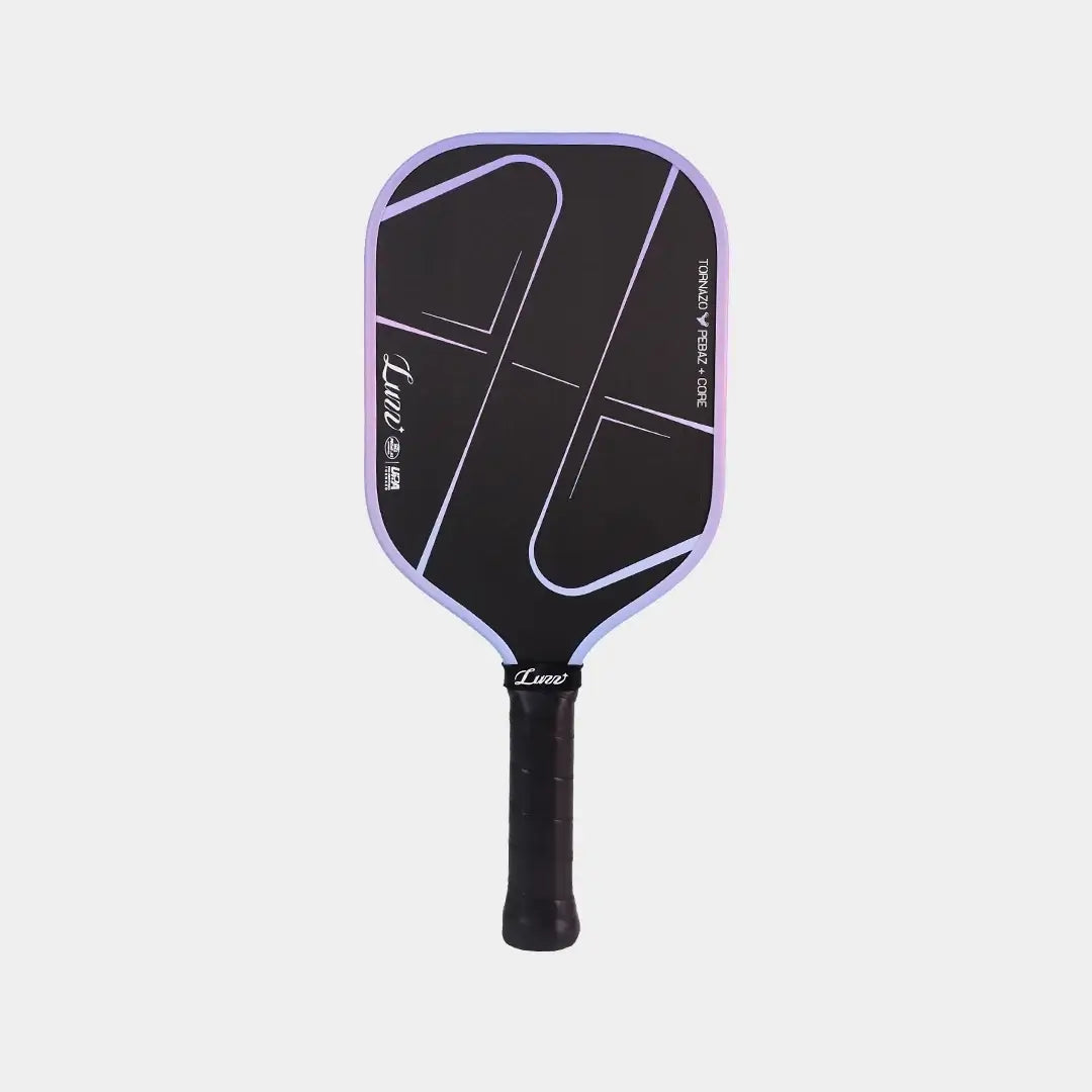Luzz Pro 4 Tornazo pickleball paddle in purple with PEBAZ™ Foam Core design and lightweight bounce.