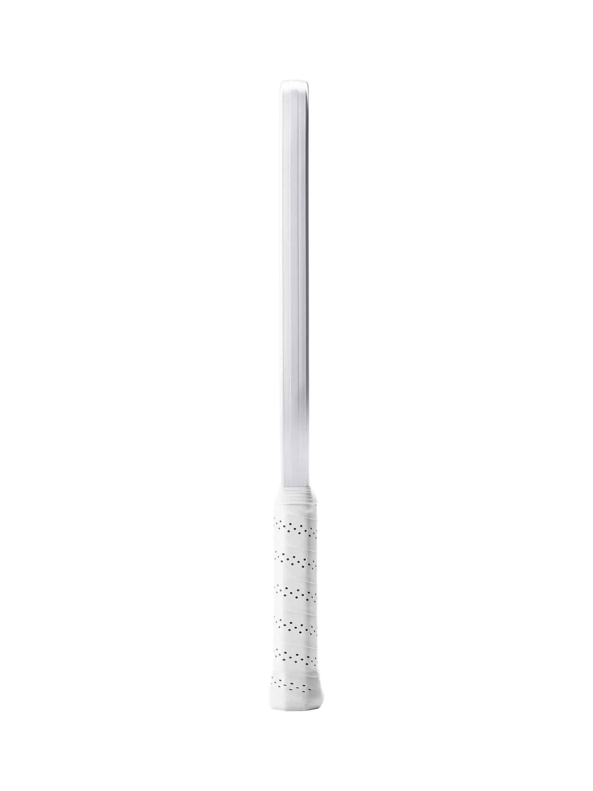 SLK ERA Power Elongated paddle featuring a white grip and sleek design for aggressive play and precision shots.