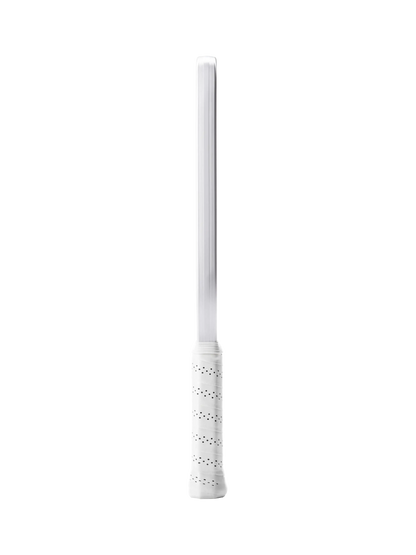 SLK ERA Power Elongated paddle featuring a white grip and sleek design for aggressive play and precision shots.