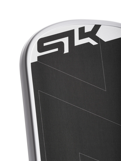 SLK ERA Power Elongated paddle detail, showcasing quality design and branding for aggressive play styles.
