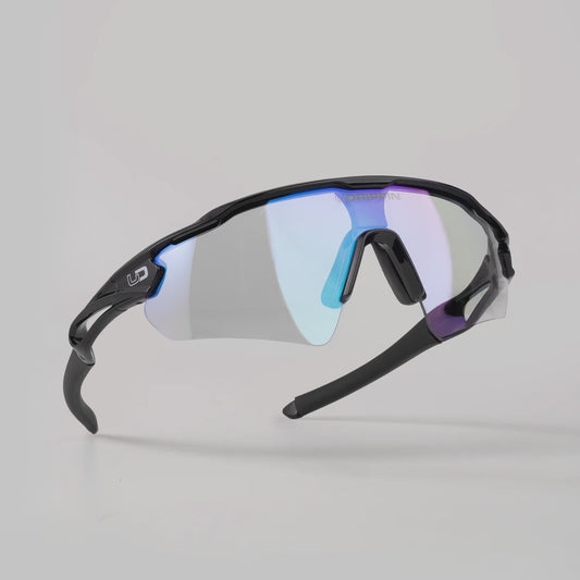 Udrippin "NIZO" Sunglasses with photochromic lenses and sleek black frame design.