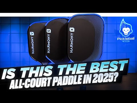 Image of Pickleball Apes Harmony X paddles showcasing their sleek design and features, promoting the best all-court paddle in 2025.