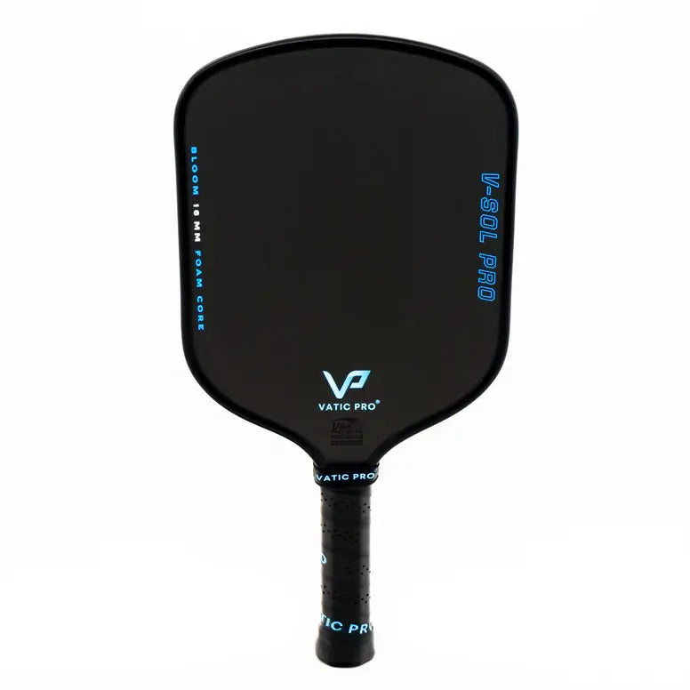 Vatic Pro V-SOL PRO Bloom paddle showcasing its sleek design and unique foam core technology for explosive performance.