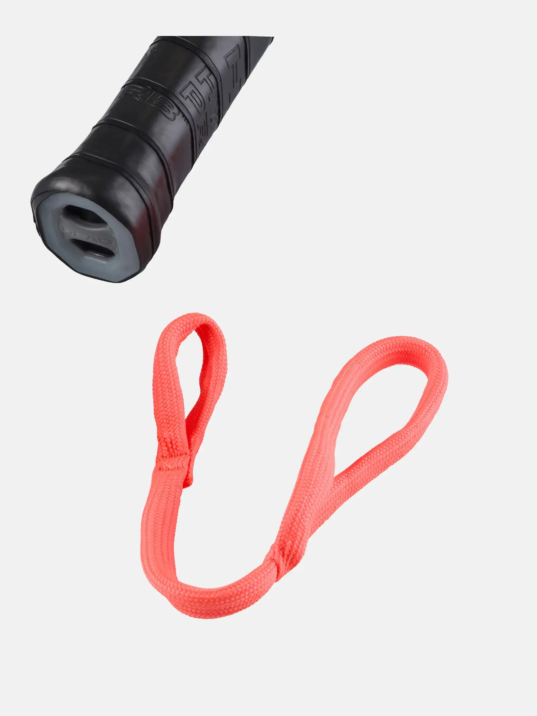 HEAD Radical Team Padel Racquet grip and wrist strap in black and pink colors for enhanced control.