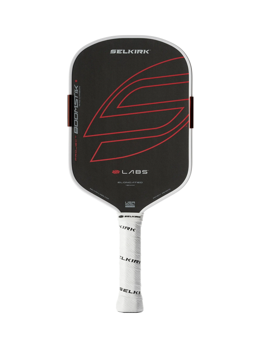 Selkirk LABS Project Boomstik® Raw Carbon [ELONGATED] pickleball racket front view