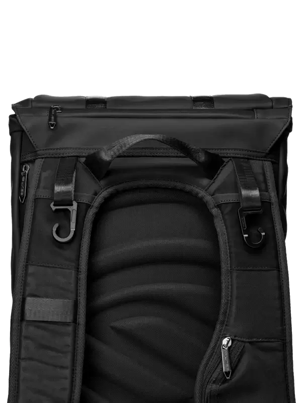 Selkirk LABS Prestige Pickleball Backpack interior view with straps and zippered compartments.