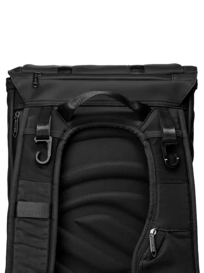 Selkirk LABS Prestige Pickleball Backpack interior view with straps and zippered compartments.