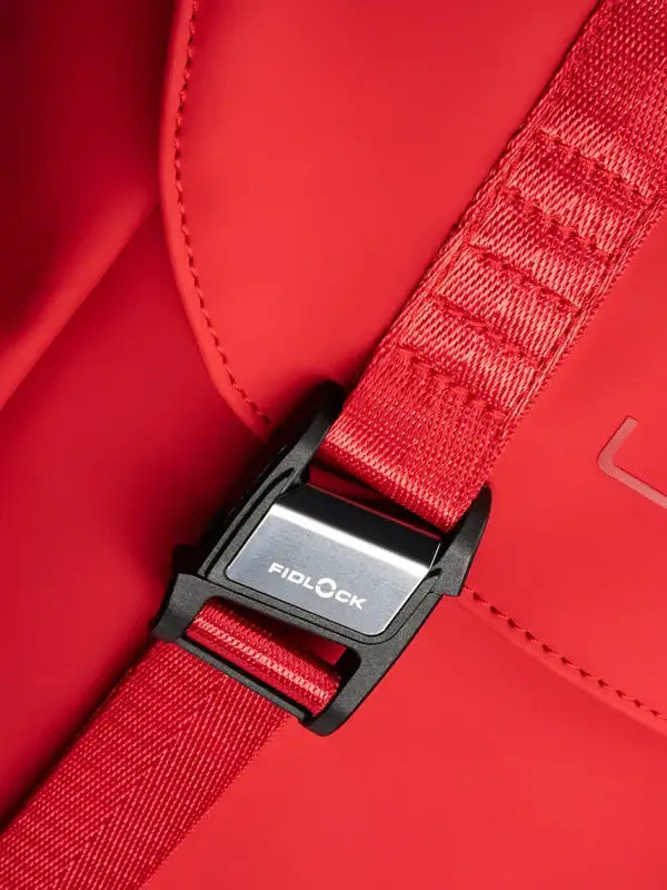Close-up of the Fidlock buckle on the Selkirk LABS Prestige Pickleball Backpack for secure fastening.