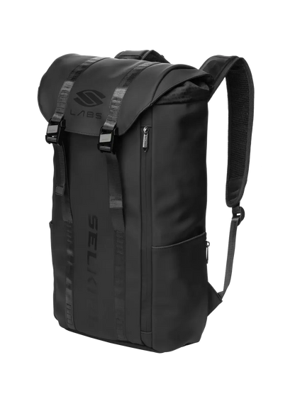 Selkirk LABS Prestige Pickleball Backpack in sleek black design, perfect for carrying pickleball gear.