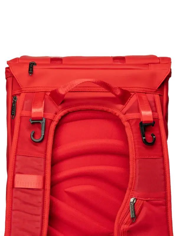 Selkirk LABS Prestige Pickleball Backpack in vibrant red with a spacious interior and durable straps.