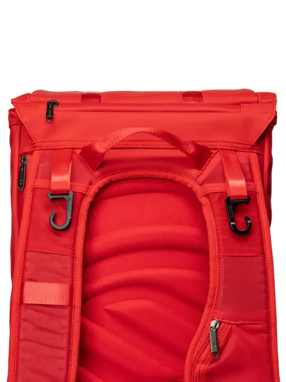 Selkirk LABS Prestige Pickleball Backpack in vibrant red with a spacious interior and durable straps.