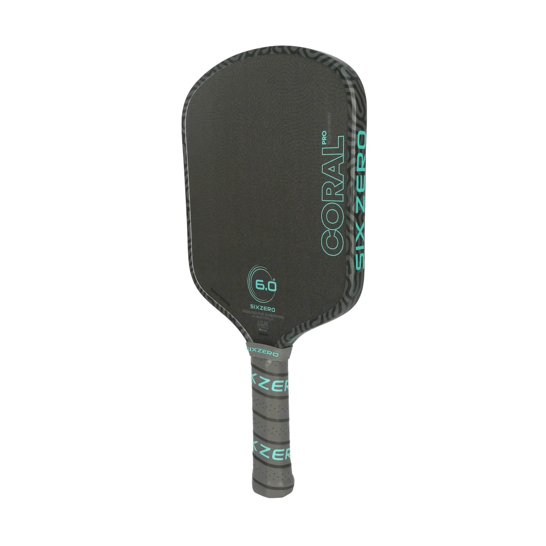 Six Zero Coral Pro 16mm paddle designed for heavy spin and precise shot shaping on the court.