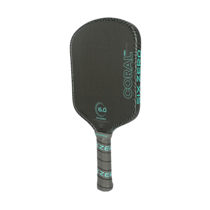 Six Zero Coral Pro 16mm paddle designed for heavy spin and precise shot shaping on the court.