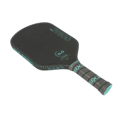 Six Zero Coral Pro 16mm pickleball paddle with enhanced grip and spin features.