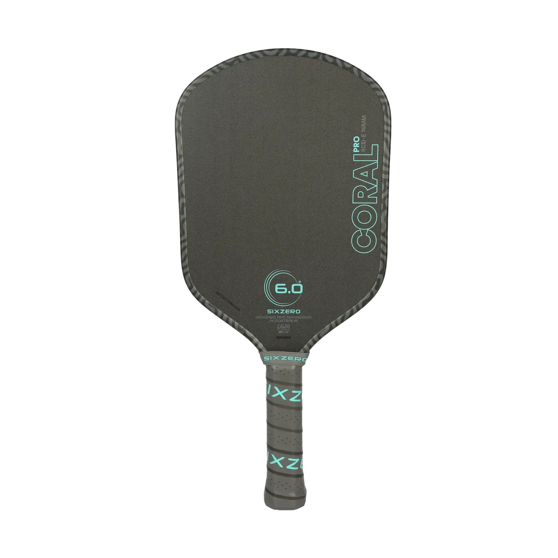 Six Zero Coral Pro 16mm paddle showcasing its sleek design and advanced features for optimal performance.