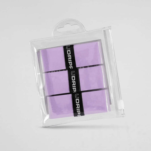 Udrippin Lavender Purple - Comfort Tour pack of grips in clear packaging, showcasing high-quality tack for better grip.