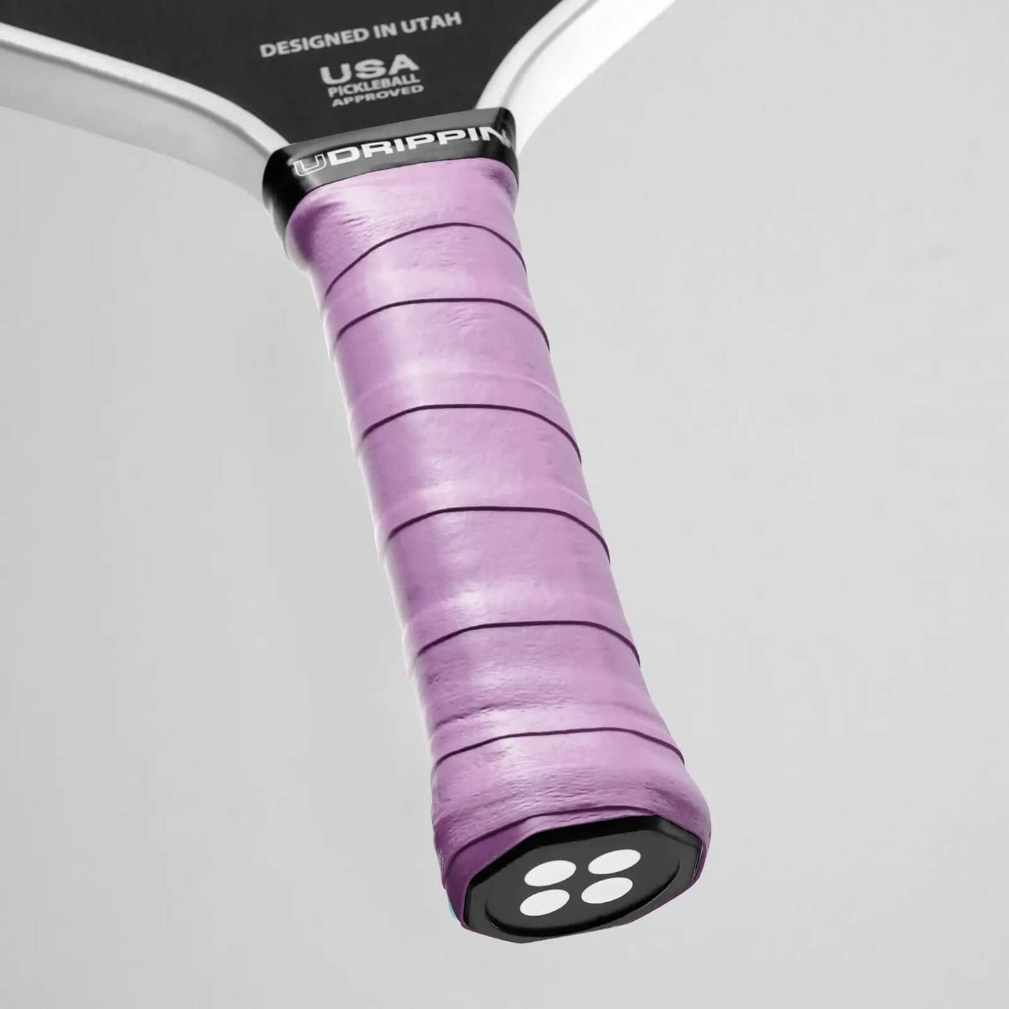 Udrippin Lavender Purple - Comfort Tour grip on a paddle designed for comfort and durability.