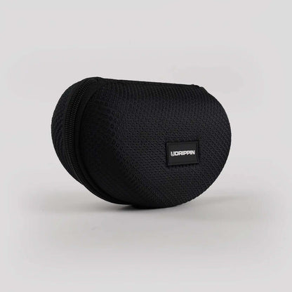 Udrippin "HAVOK" Sunglasses - Black case close-up, stylish black protective cover for sunglasses.