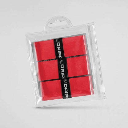 Udrippin Red - Pro Tour pack of 6 high-quality tack grips for better performance in any weather.