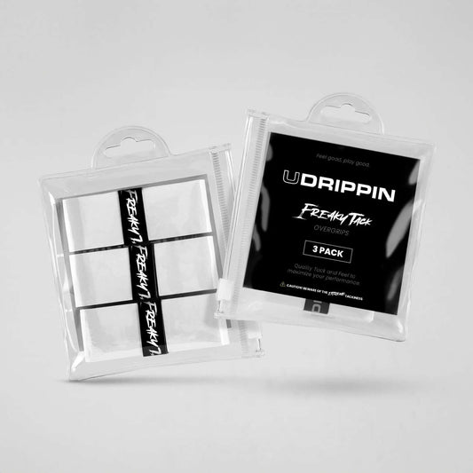 Udrippin FREAKY TACK Grips 3 pack packaging showcasing ultra-tacky grip for enhanced performance.