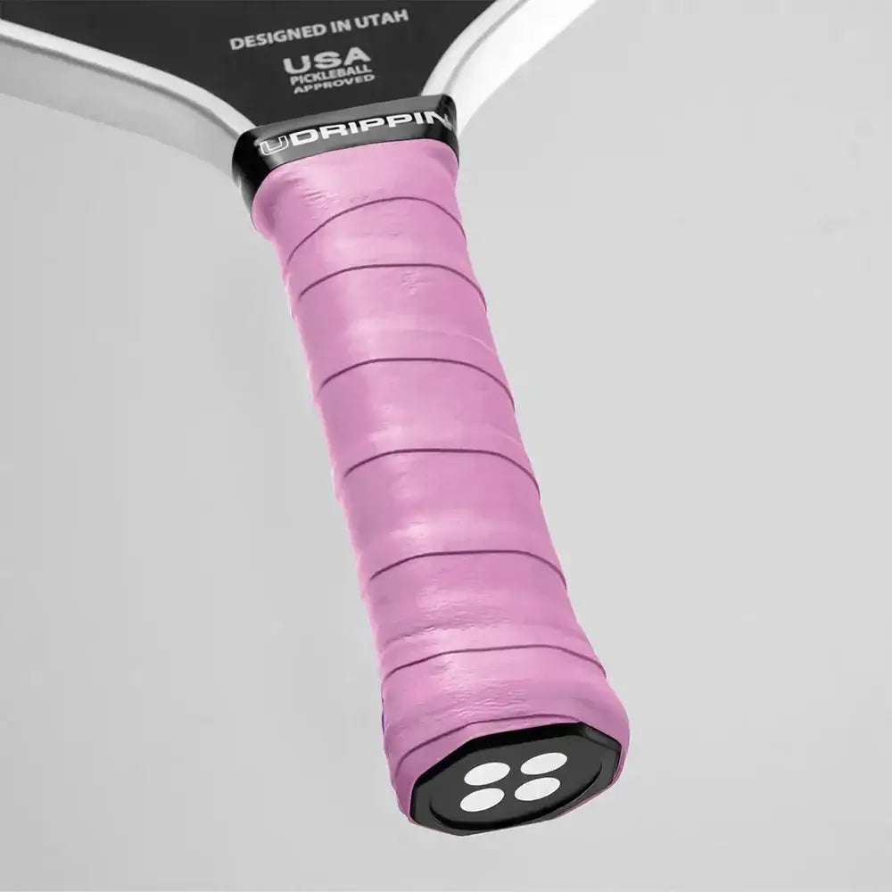 Udrippin Light Pink - Comfort Tour grip on paddle handle, providing comfort and sweat absorbent quality.