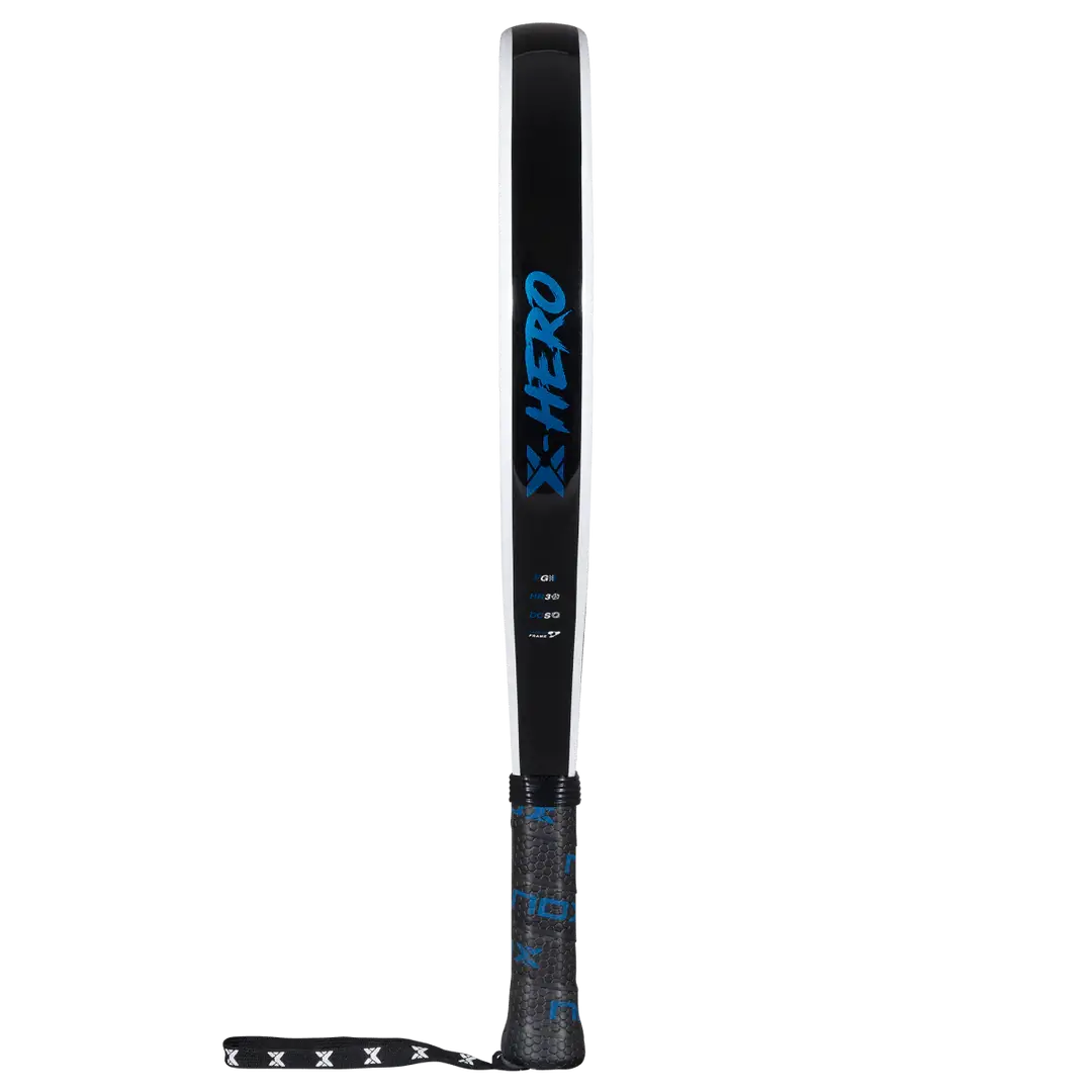 NOX X-HERO WHITE racket showcasing its sleek design and innovative features for optimal performance.